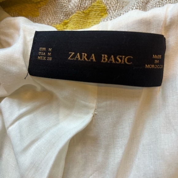 Zara tweed mixed pattern yellow blazer - Picture 10 of 12